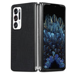 Custodia PC + PU antiurto in coccodrillo, For OPPO Find N, For vivo X Fold, For Huawei P50 Pocket