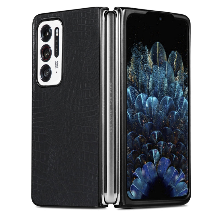 Custodia PC + PU antiurto in coccodrillo, For OPPO Find N, For vivo X Fold, For Huawei P50 Pocket