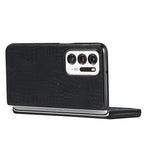 Custodia PC + PU antiurto in coccodrillo, For OPPO Find N, For vivo X Fold, For Huawei P50 Pocket