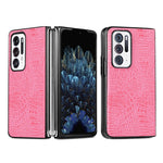 Custodia PC + PU antiurto in coccodrillo, For OPPO Find N, For vivo X Fold, For Huawei P50 Pocket