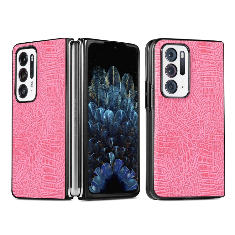 Custodia PC + PU antiurto in coccodrillo, For OPPO Find N, For vivo X Fold, For Huawei P50 Pocket