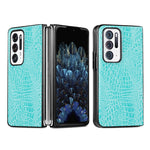 Custodia PC + PU antiurto in coccodrillo, For OPPO Find N, For vivo X Fold, For Huawei P50 Pocket