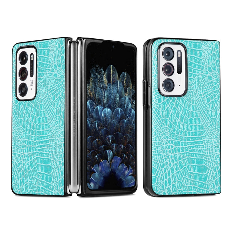 Custodia PC + PU antiurto in coccodrillo, For OPPO Find N, For vivo X Fold, For Huawei P50 Pocket