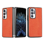 Custodia PC + PU antiurto in coccodrillo, For OPPO Find N, For vivo X Fold, For Huawei P50 Pocket