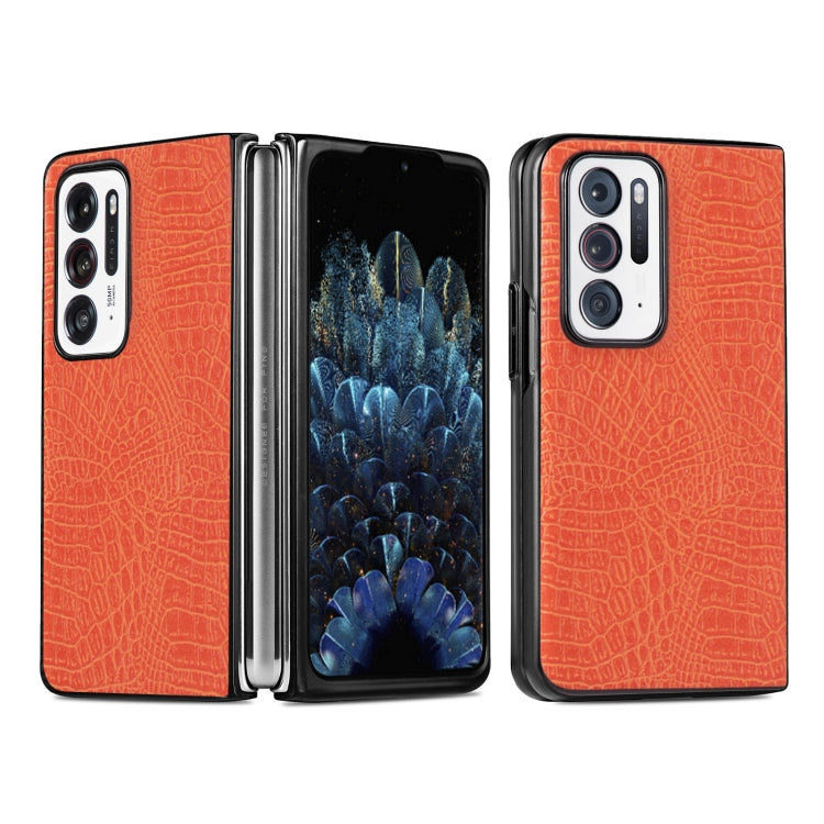 Custodia PC + PU antiurto in coccodrillo, For OPPO Find N, For vivo X Fold, For Huawei P50 Pocket