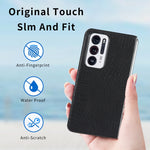 Custodia PC + PU antiurto in coccodrillo, For OPPO Find N, For vivo X Fold, For Huawei P50 Pocket