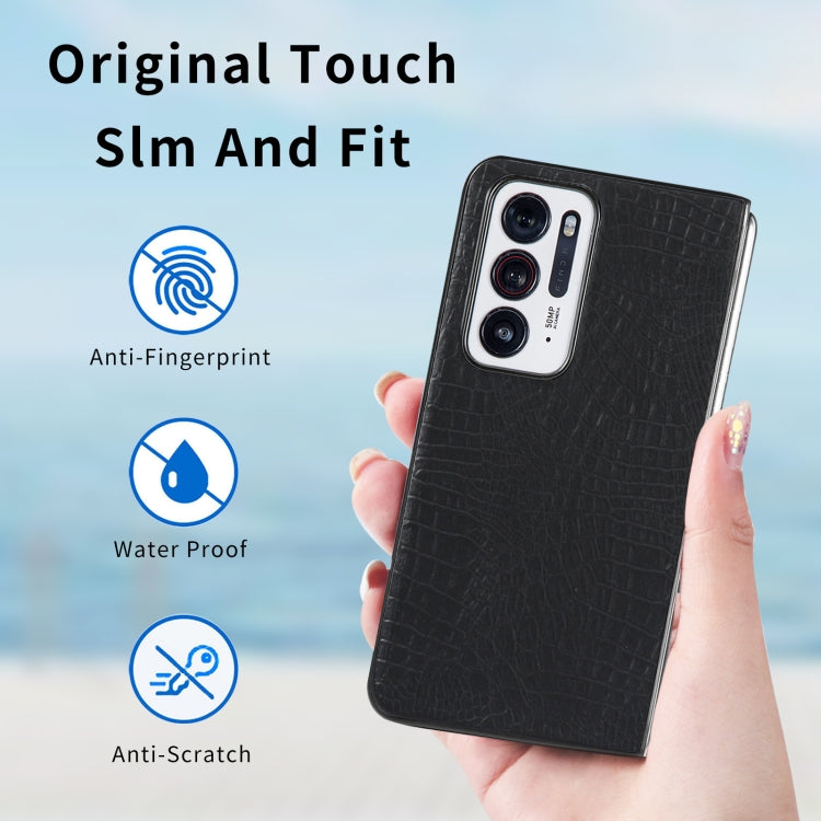 Custodia PC + PU antiurto in coccodrillo, For OPPO Find N, For vivo X Fold, For Huawei P50 Pocket