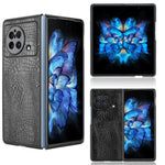Custodia PC + PU antiurto in coccodrillo, For OPPO Find N, For vivo X Fold, For Huawei P50 Pocket