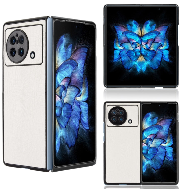 Custodia PC + PU antiurto in coccodrillo, For OPPO Find N, For vivo X Fold, For Huawei P50 Pocket