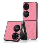 Custodia PC + PU antiurto in coccodrillo, For OPPO Find N, For vivo X Fold, For Huawei P50 Pocket