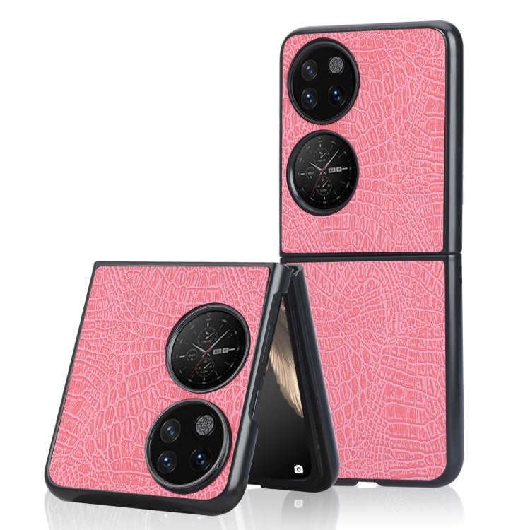 Custodia PC + PU antiurto in coccodrillo, For OPPO Find N, For vivo X Fold, For Huawei P50 Pocket