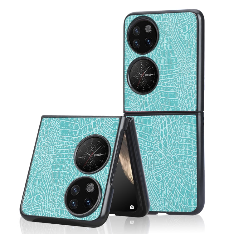 Custodia PC + PU antiurto in coccodrillo, For OPPO Find N, For vivo X Fold, For Huawei P50 Pocket