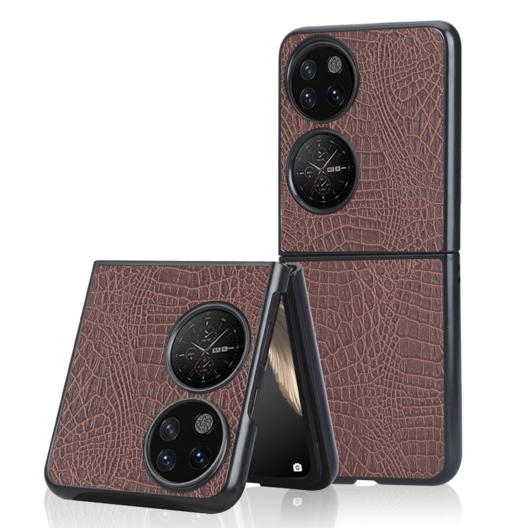 Custodia PC + PU antiurto in coccodrillo, For OPPO Find N, For vivo X Fold, For Huawei P50 Pocket