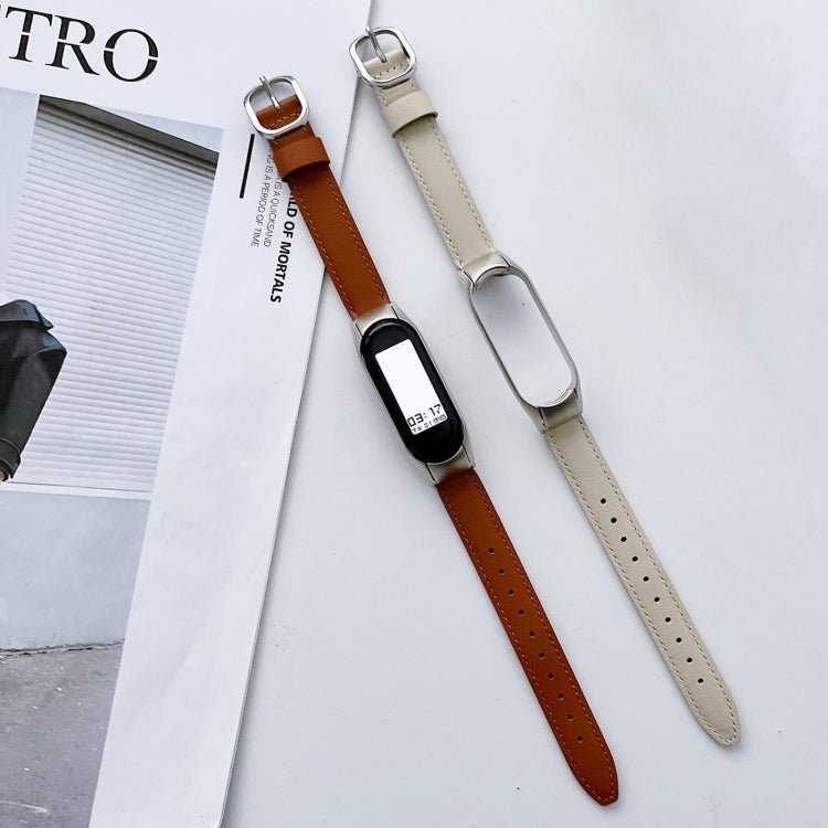 Cinturino in pelle per Xiaomi Mi Band 5 e 6