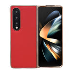 Custodia per telefono con placcatura nano serie Luolai in vera pelle, For Samsung Galaxy Z Fold4 5G, For Samsung Galaxy Z Fold3 5G