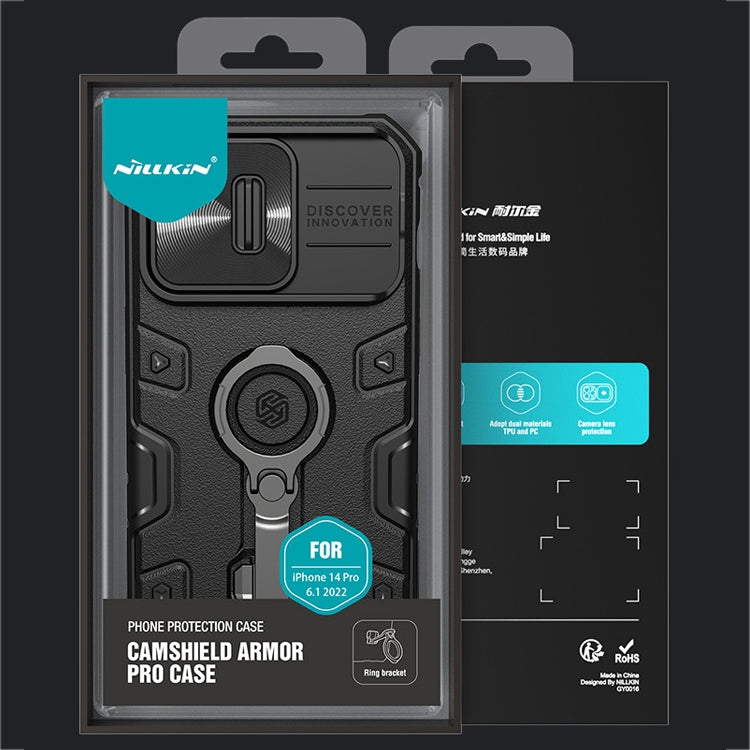 Custodia per telefono magnetica NILLKIN CamShield Armor Pro, For iPhone 14, For iPhone 14 Pro, For iPhone 14 Plus, For iPhone 14 Pro Max