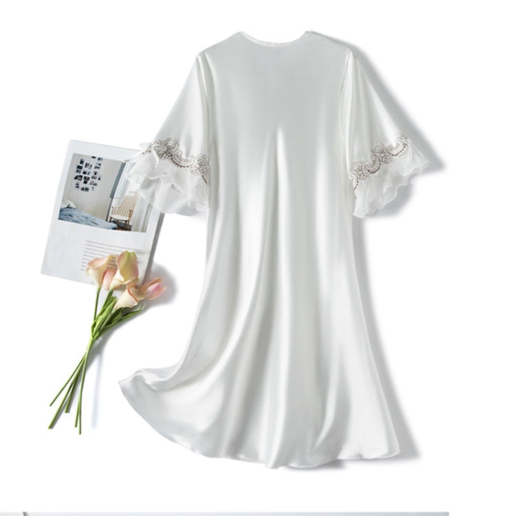 Camicia da notte da donna ampia con scollo a V e maniche lunghe, S, M, L, XL