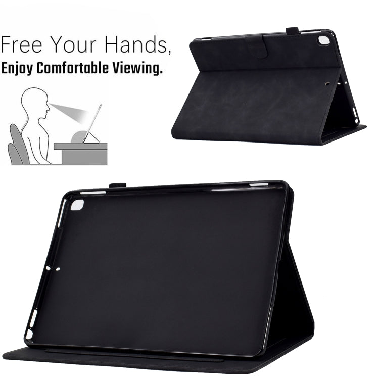 Custodia Smart in pelle per tablet con flip in rilievo, For iPad 10.2 / Air 10.5 2019, For iPad Air 2022 / 2020 10.9, For iPad mini 2024 / mini 6, For iPad 9.7 2018&2017 / Air 2 / Air