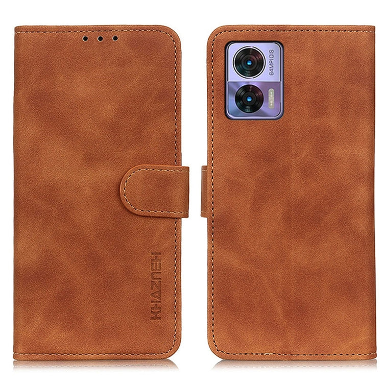 KHAZNEH Custodia per telefono in pelle con trama retrò, For Motorola Edge 30 Lite / Edge 30 Neo, For Realme 9i 5G / 10 5G, For ZTE Blade A72 5G, For ZTE Blade V40S, For Xiaomi Redmi A1