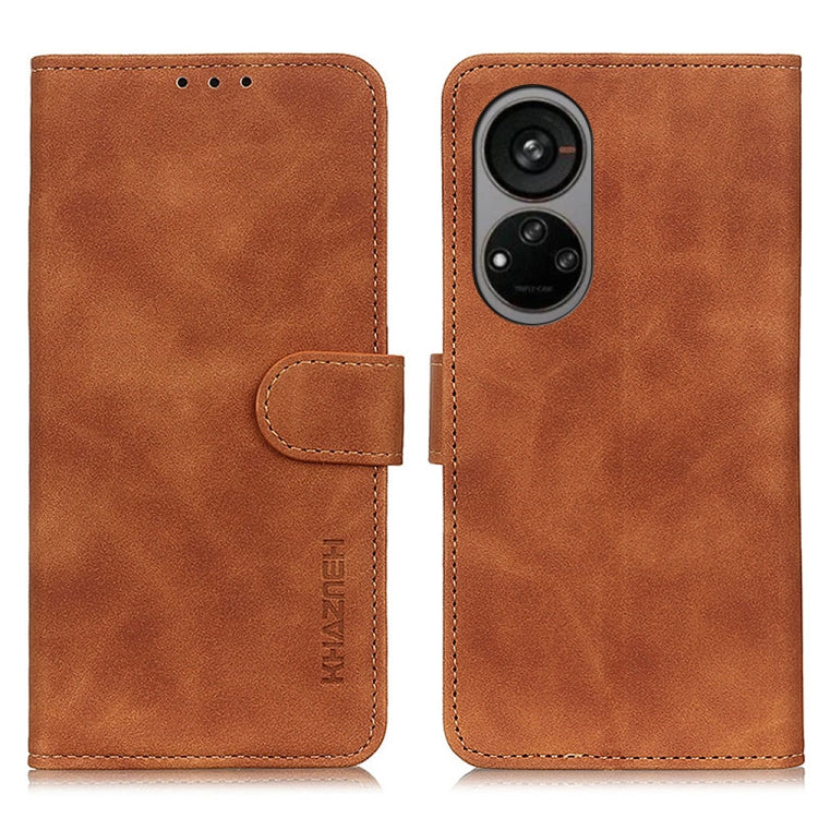 KHAZNEH Custodia per telefono in pelle con trama retrò, For Motorola Edge 30 Lite / Edge 30 Neo, For Realme 9i 5G / 10 5G, For ZTE Blade A72 5G, For ZTE Blade V40S, For Xiaomi Redmi A1