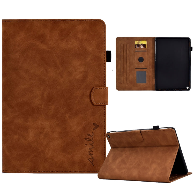 Custodia in pelle per tablet con flip con sorriso in rilievo, For Amazon Kindle Fire 7 2022, For Amazon Kindle Fire HD 8 2020, For Amazon Kindle Fire HD 10 2021, For Amazon Kindle Paperwhite 5