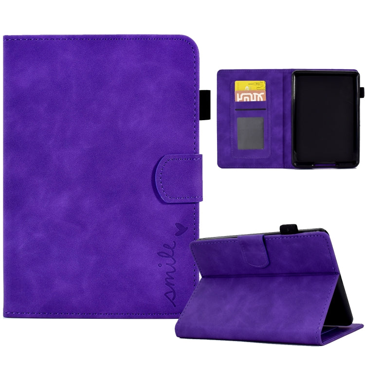 Custodia in pelle per tablet con flip con sorriso in rilievo, For Amazon Kindle Fire 7 2022, For Amazon Kindle Fire HD 8 2020, For Amazon Kindle Fire HD 10 2021, For Amazon Kindle Paperwhite 5
