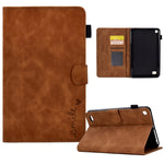 Custodia in pelle per tablet con flip con sorriso in rilievo, For Amazon Kindle Paperwhite 4/3/2/1, For Amazon Kindle Fire 7 2019/2017/2015