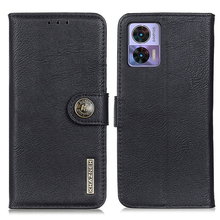 KHAZNEH Custodia per telefono in pelle con trama in pelle bovina, For Motorola Edge 30 Lite / Edge 30 Neo, For Xiaomi Redmi A1
