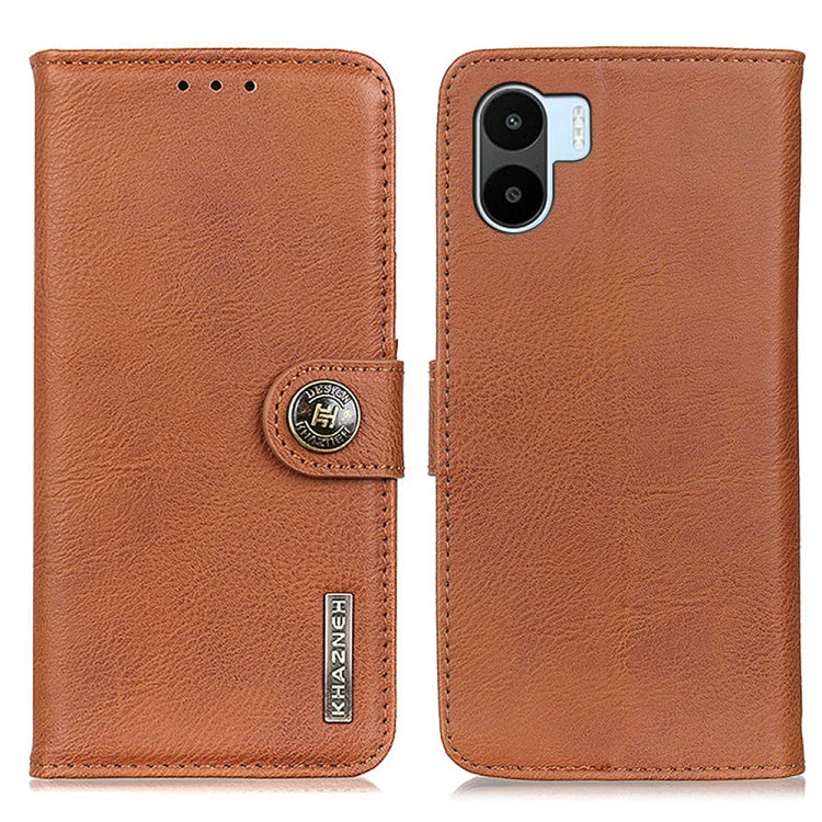 KHAZNEH Custodia per telefono in pelle con trama in pelle bovina, For Motorola Edge 30 Lite / Edge 30 Neo, For Xiaomi Redmi A1