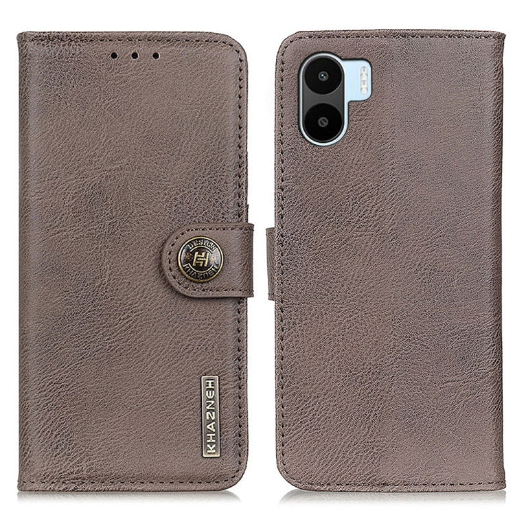 KHAZNEH Custodia per telefono in pelle con trama in pelle bovina, For Motorola Edge 30 Lite / Edge 30 Neo, For Xiaomi Redmi A1
