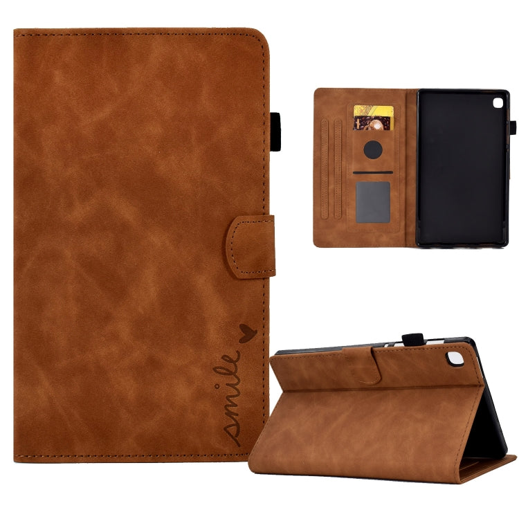 Custodia in pelle per tablet con flip con sorriso in rilievo, For Samsung Galaxy Tab A8 10.5 2021, For Samsung Galaxy Tab A7 Lite T220, For Samsung Galaxy Tab A 8.0 2019 T290, For Samsung Galaxy Tab A7 10.4 2020 T500