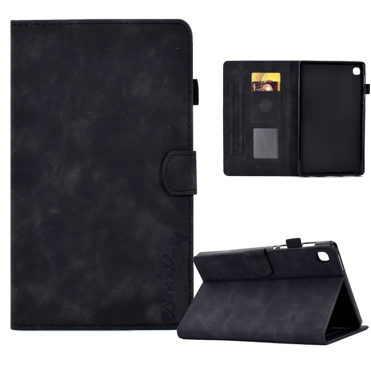 Custodia in pelle per tablet con flip con sorriso in rilievo, For Samsung Galaxy Tab A 10.1 2019 T510, For Samsung Galaxy Tab S6 Lite P610