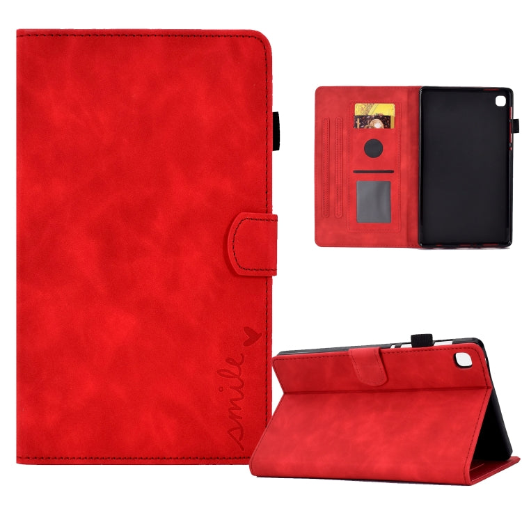 Custodia in pelle per tablet con flip con sorriso in rilievo, For Samsung Galaxy Tab A 10.1 2019 T510, For Samsung Galaxy Tab S6 Lite P610