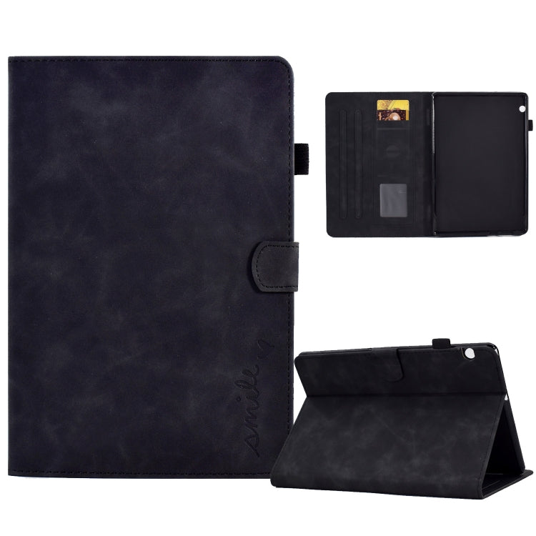 Custodia in pelle per tablet con flip con sorriso in rilievo, For Lenovo Tab M10 Plus 3rd Gen, For Huawei MatePad T 10 / T 10s, For Huawei MediaPad T5