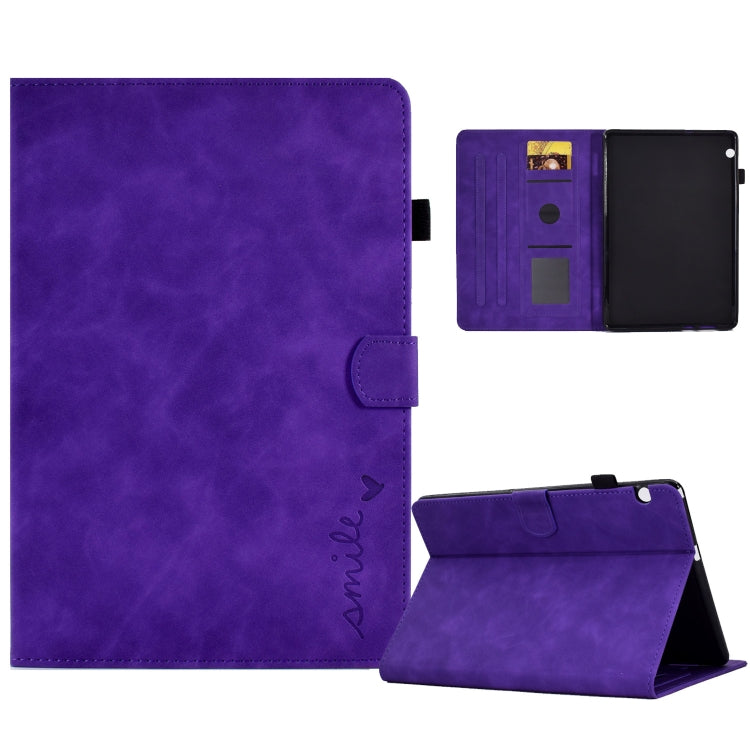 Custodia in pelle per tablet con flip con sorriso in rilievo, For Lenovo Tab M10 Plus 3rd Gen, For Huawei MatePad T 10 / T 10s, For Huawei MediaPad T5