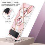Cassa del telefono in TPU con motivo floreale in marmo galvanico, For Samsung Galaxy Z Flip4, For Nothing Phone 1