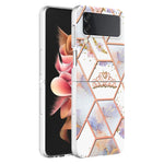 Cassa del telefono in TPU con motivo floreale in marmo galvanico, For Samsung Galaxy Z Flip4, For Nothing Phone 1