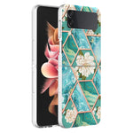 Cassa del telefono in TPU con motivo floreale in marmo galvanico, For Samsung Galaxy Z Flip4, For Nothing Phone 1