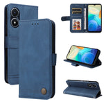 Custodia per telefono in pelle con bottone in metallo con albero della vita Skin Feel, For vivo Y02s, For vivo Y75 4G / S10e, For vivo Y77 5G, For Xiaomi Poco C40