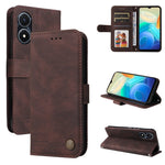 Custodia per telefono in pelle con bottone in metallo con albero della vita Skin Feel, For vivo Y02s, For vivo Y75 4G / S10e, For vivo Y77 5G, For Xiaomi Poco C40