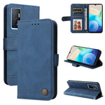 Custodia per telefono in pelle con bottone in metallo con albero della vita Skin Feel, For vivo Y02s, For vivo Y75 4G / S10e, For vivo Y77 5G, For Xiaomi Poco C40