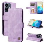 Custodia per telefono in pelle con bottone in metallo con albero della vita Skin Feel, For vivo Y02s, For vivo Y75 4G / S10e, For vivo Y77 5G, For Xiaomi Poco C40