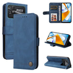Custodia per telefono in pelle con bottone in metallo con albero della vita Skin Feel, For vivo Y02s, For vivo Y75 4G / S10e, For vivo Y77 5G, For Xiaomi Poco C40