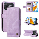 Custodia per telefono in pelle con bottone in metallo con albero della vita Skin Feel, For vivo Y02s, For vivo Y75 4G / S10e, For vivo Y77 5G, For Xiaomi Poco C40