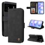 Custodia per telefono in pelle con bottone in metallo con albero della vita Skin Feel, For Xiaomi Poco M4 5G