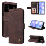 Custodia per telefono in pelle con bottone in metallo con albero della vita Skin Feel, For Xiaomi Poco M4 5G