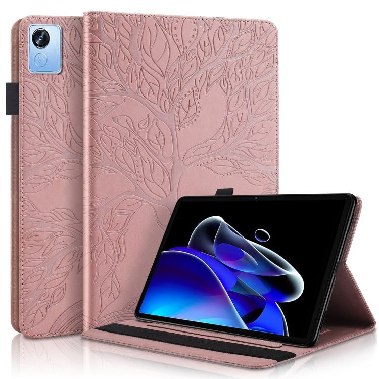 Custodia per tablet orizzontale in pelle a conchiglia orizzontale serie Life Tree, For OPPO Pad Air, For OPPO Realme Pad X