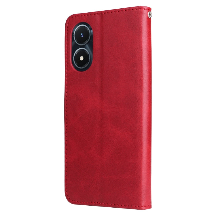 Custodia per telefono in pelle con cerniera in vitello, For vivo Y02s, For vivo Y75 4G / S10e, For vivo Y77 5G, For Xiaomi Poco C40