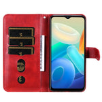 Custodia per telefono in pelle con cerniera in vitello, For vivo Y02s, For vivo Y75 4G / S10e, For vivo Y77 5G, For Xiaomi Poco C40