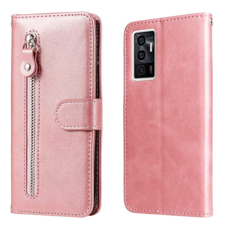Custodia per telefono in pelle con cerniera in vitello, For vivo Y02s, For vivo Y75 4G / S10e, For vivo Y77 5G, For Xiaomi Poco C40